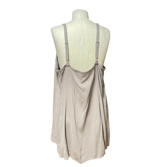 Torrid‎ Fit and Flare Rayon Slub Button-Front Cami Top Falcon Tan Plus Size 2X - Picture 6 of 12